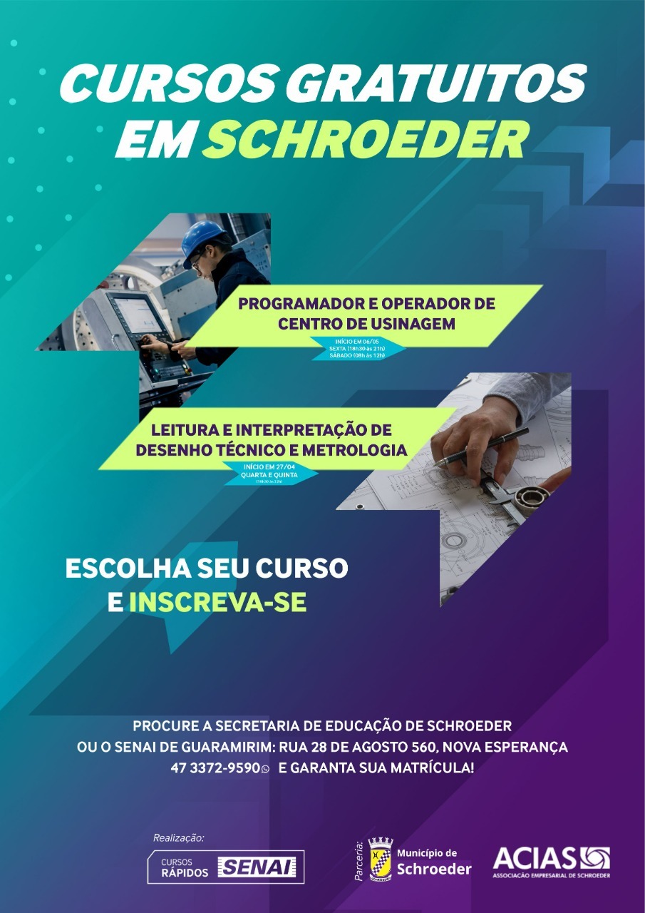 FEC - 🎓 CURSOS GRATUITOS EM SCHROEDER - SC 🎓 CURSOS