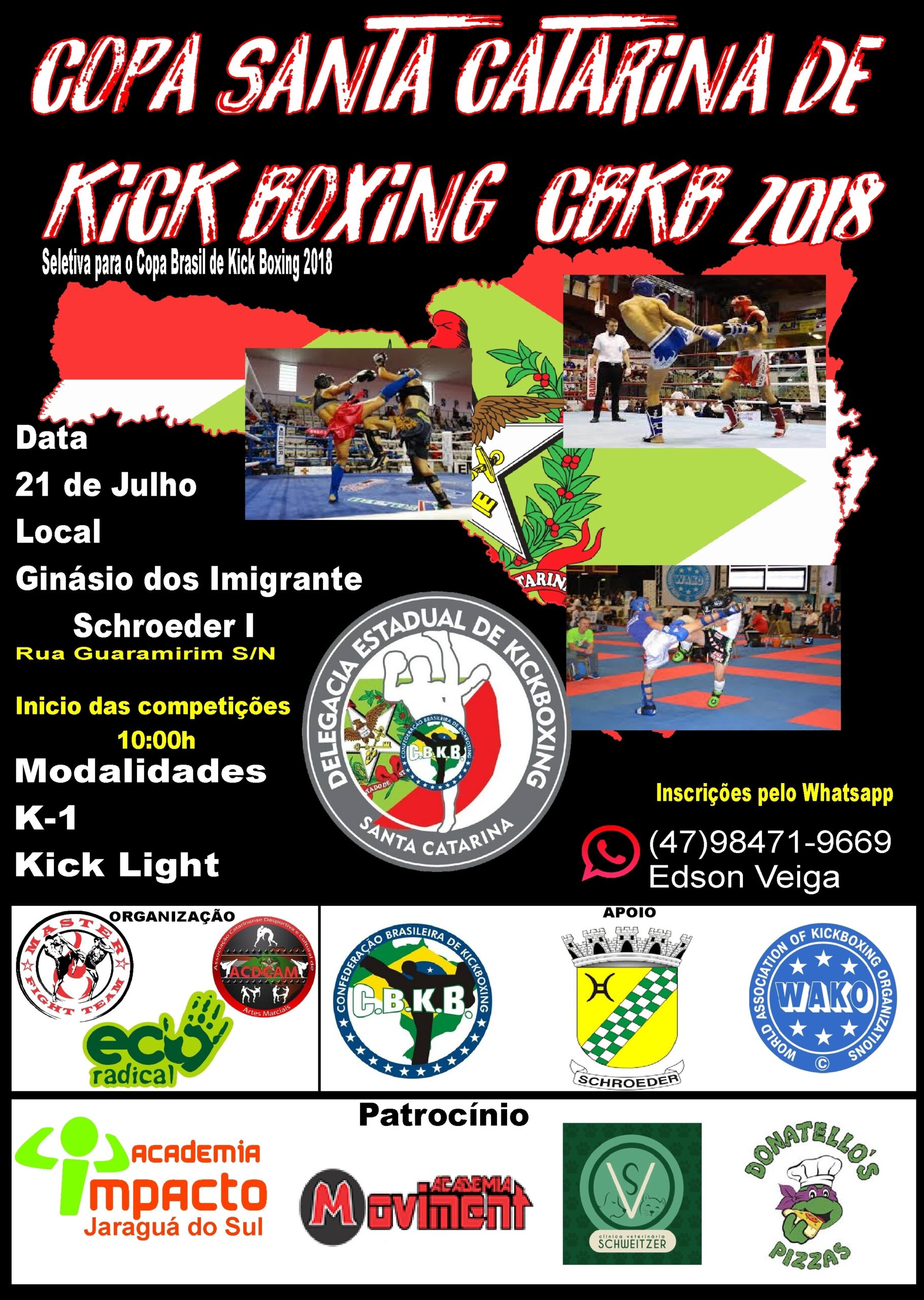 Schroeder sediará Copa Santa Catarina de Kick Boxing – Município de  Schroeder